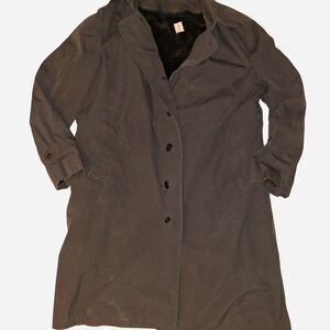 Unbranded (no brand) Men's Vintage ex-Military Black Trench Coat